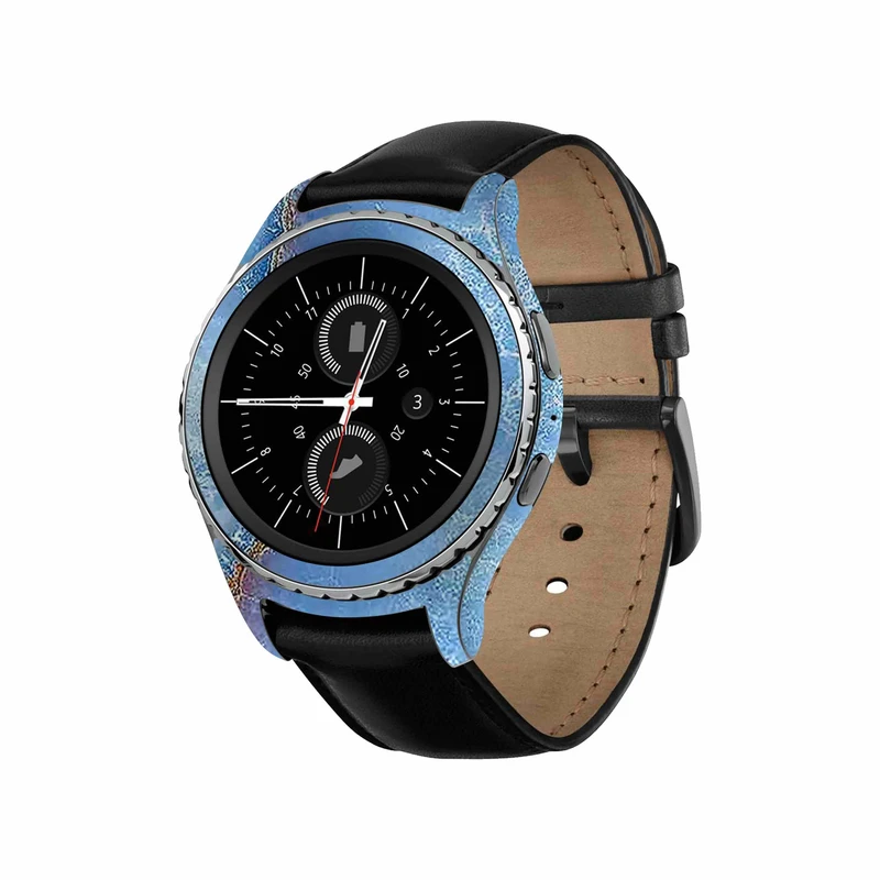 برچسب ماهوت طرح Blue_Ocean_Marble مناسب برای ساعت هوشمند سامسونگ Galaxy Gear S2 Classic