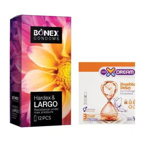 کاندوم بونکس مدل Hardex & Largo بسته 12 عددی به همراه کاندوم ایکس دریم مدل Double Delay بسته 3 عددی