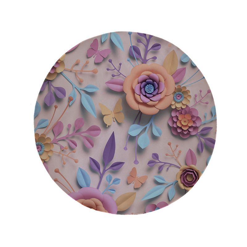 پادری مدل دایره طرح گل کد 5899 سایز 90 × 90 سانتی متر 