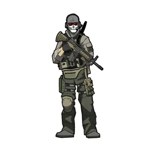 استیکر لپ تاپ و موبایل مدل بازی طرح کال اف دیوتی گوست Call of Duty Ghost کد 3728 