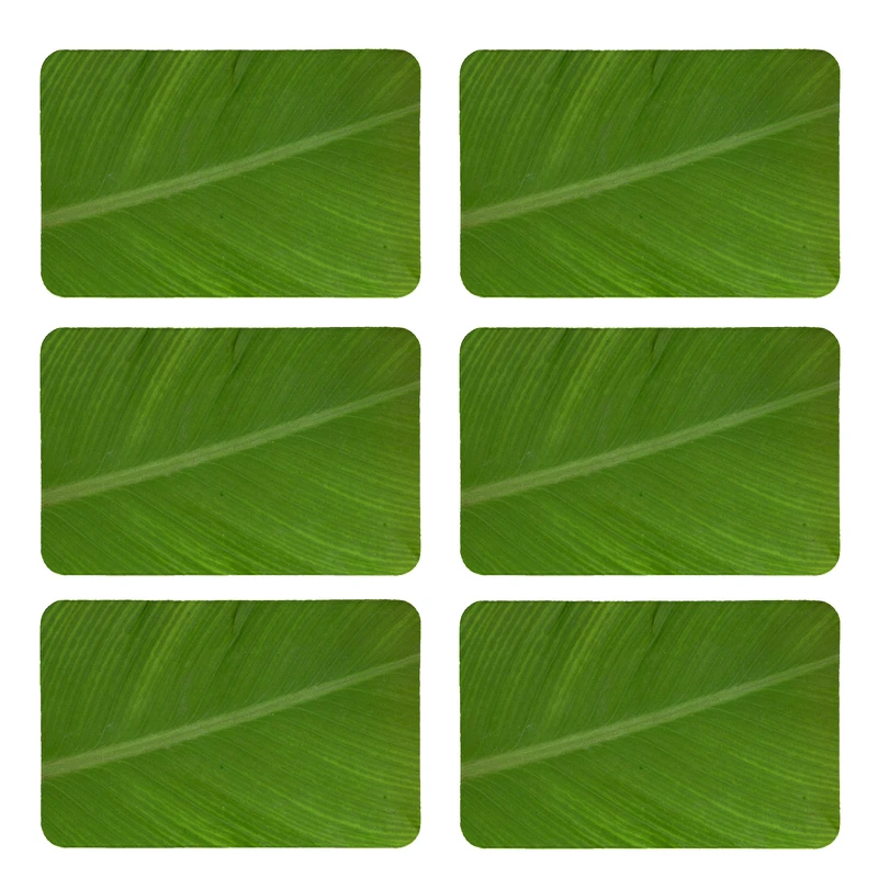 زیربشقابی طرح برگ کد 8003 بسته 6 عددی