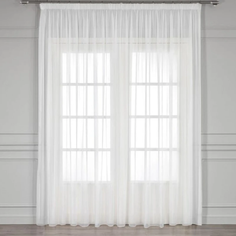 پرده مدل حریر ساده دوخت پلیسه سایز 275x1170 سانتی‌متر