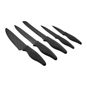 سرویس چاقو آشپزخانه 5 پارچه کاراجا مدل Theia Black