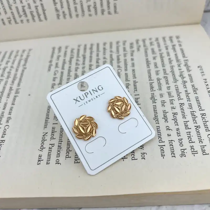 گوشواره زنانه ژوپینگ مدل گندمی کد E5059