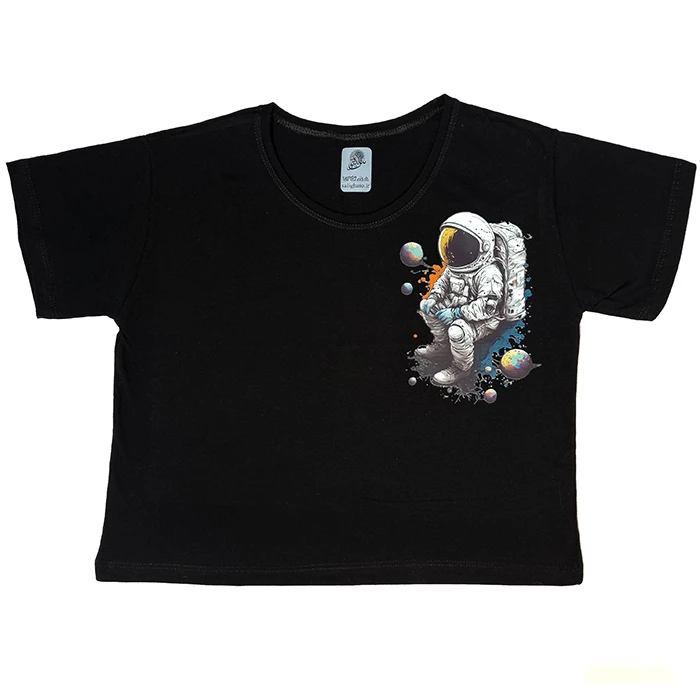 کراپ‌ تی‌شرت آستین کوتاه زنانه کد 012