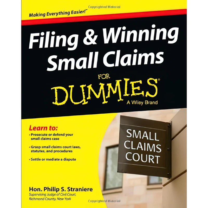 کتاب Filing and Winning Small Claims For Dummies اثر Philip S. Straniere انتشارات For Dummies