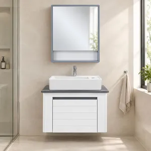 ست کابینت روشویی مدل کلاسیک اندره به همراه اینه باکس