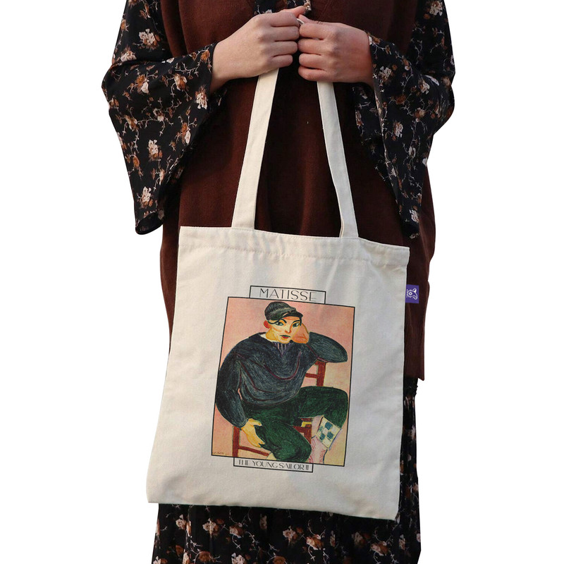 ساک خرید ترمه طراحان ایده مدل ملوان جوان از ماتیس کد art0688 - L