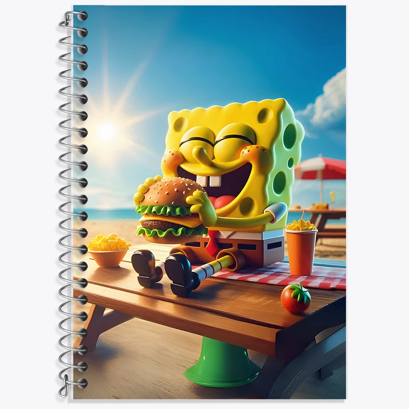 دفتر لغت 50 برگ خندالو طرح باب اسفنجی کد F8421