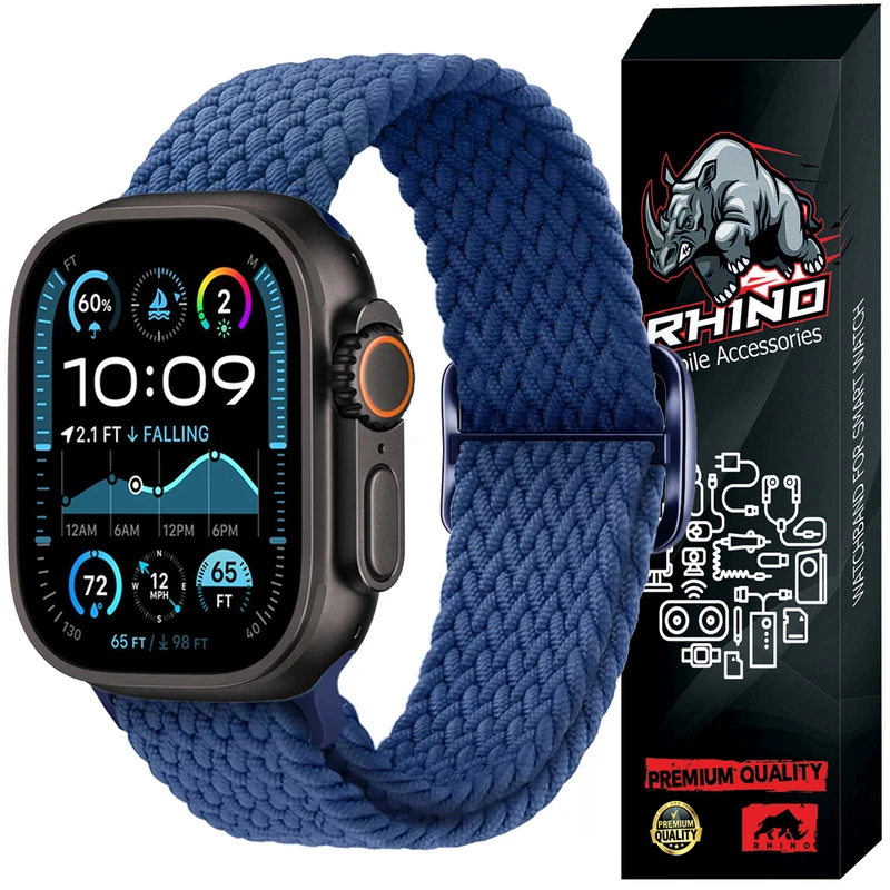 بند راینو مدل Solo Loop مناسب برای اپل واچ Ultra / Ultra 2 سایز 49 میلی متری