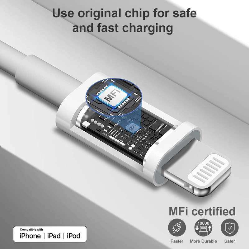 کابل تبدیل USB-C به لایتنینگ نیبیوا مدل 001  طول 1 متر