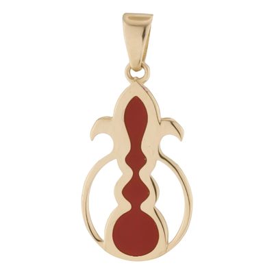 آویز گردنبند طلا 18 عیار زنانه گلدم مدل یلداPE-3090089