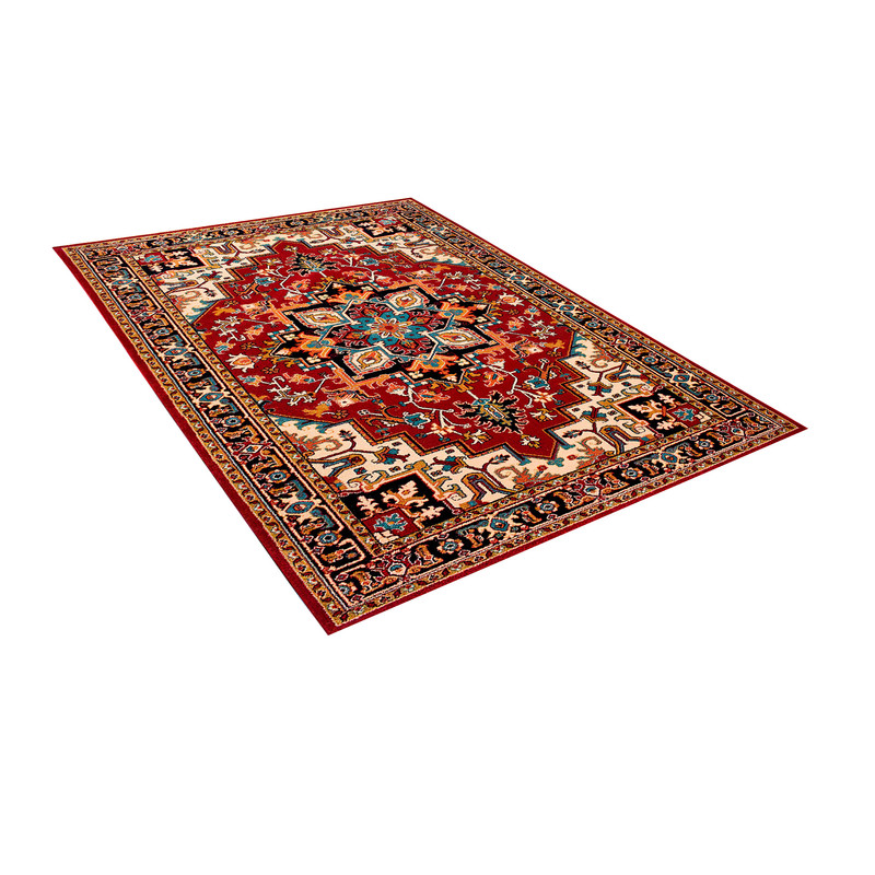 فرش ماشینی زانیس مدل فانتزی طرح سنتی هریس زمینه قرمز فرش ماشینی زانیس مدل فانتزی طرح سنتی هریس زمینه قرمز