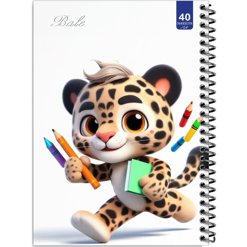 دفتر نقاشی 40 برگ انتشارات بله طرح ببری کوچولو و مداد رنگی کد A4-K331
