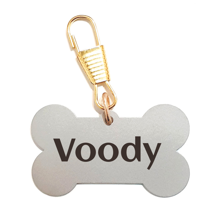 پلاک شناسایی سگ مدل استخوان طرح Voody