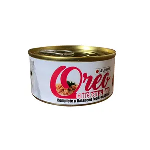غذا کنسرو گربه مدکاو مدل chicken& beef وزن 120 گرم