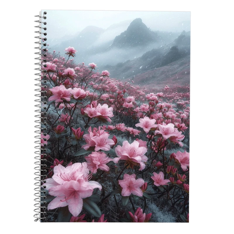 دفتر زبان 50 برگ مدوپد مدل دو خط طرح بهار کد DF13411