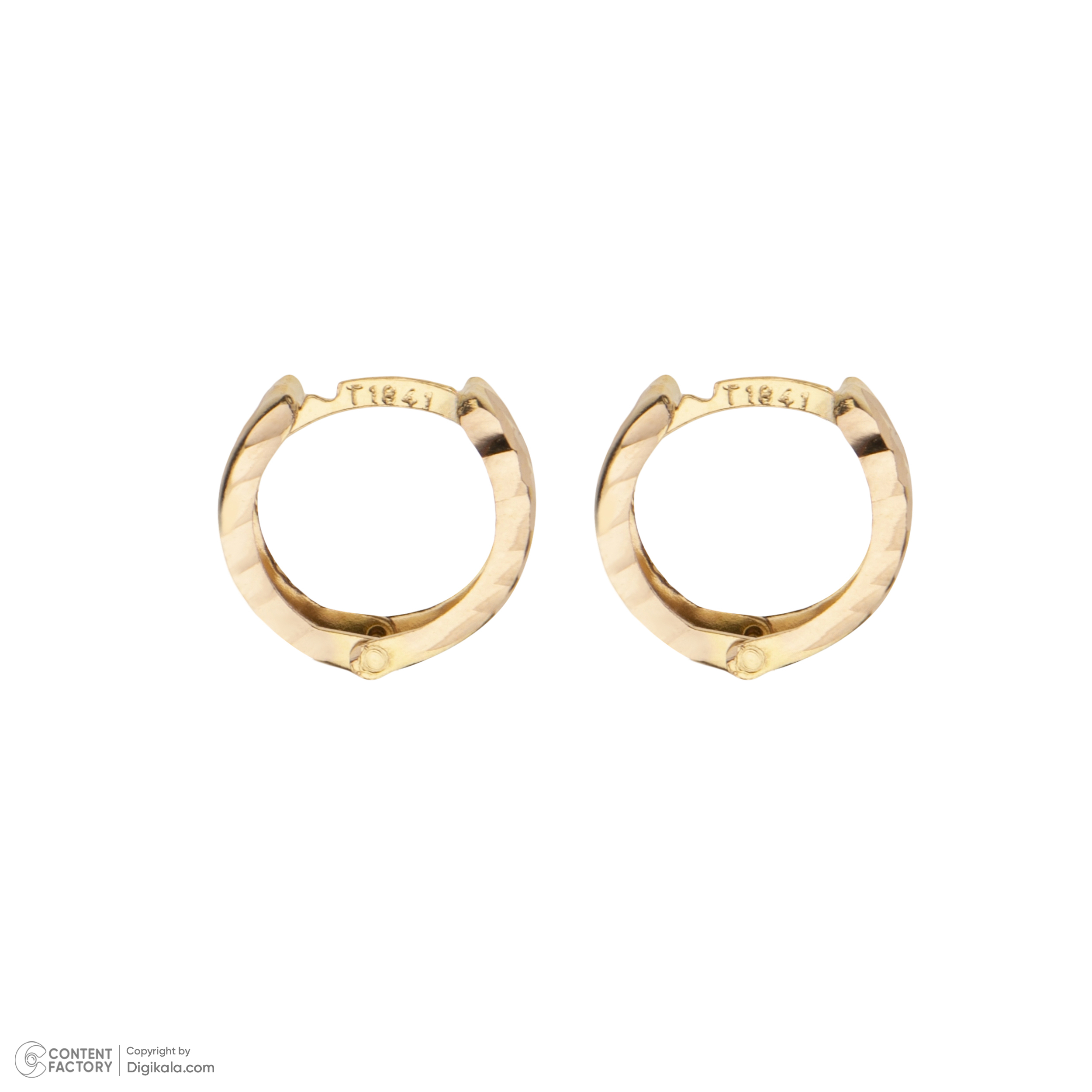 گوشواره حلقه‌ای طلا 18 عیار زنانه گلدم مدل E-3070024