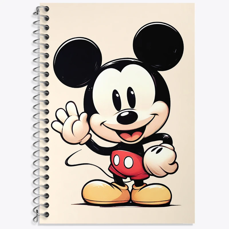 دفتر زبان 50 برگ خندالو مدل سه خط طرح میکی موس کد N4016