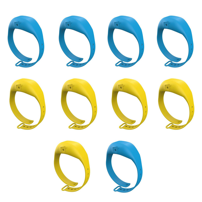 دستبند نگهدارنده الکل و مواد ضدعفونی کننده اسکوئیزی بند مدل A10 بسته ده عددی