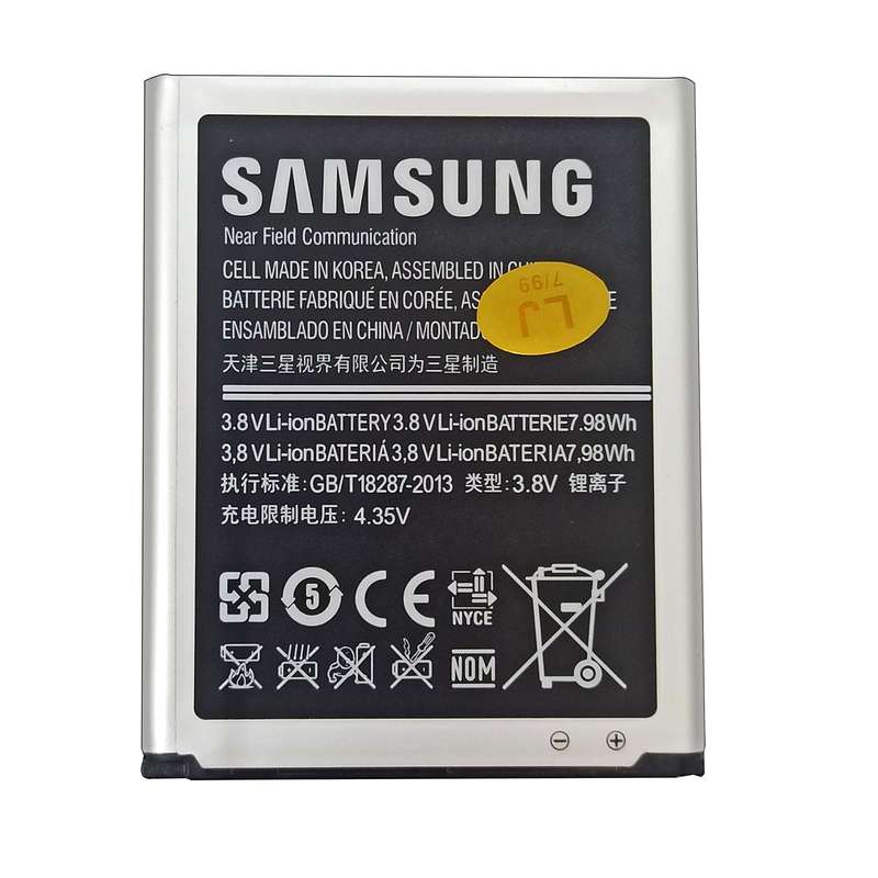 باتری موبایل مدل EB-535163LU ظرفیت 2100 میلی امپر ساعت مناسب برای گوشی موبایل سامسونگ galaxy GRAND I9082 باتری موبایل مدل EB-535163LU ظرفیت 2100 میلی امپر ساعت مناسب برای گوشی موبایل سامسونگ galaxy GRAND I9082