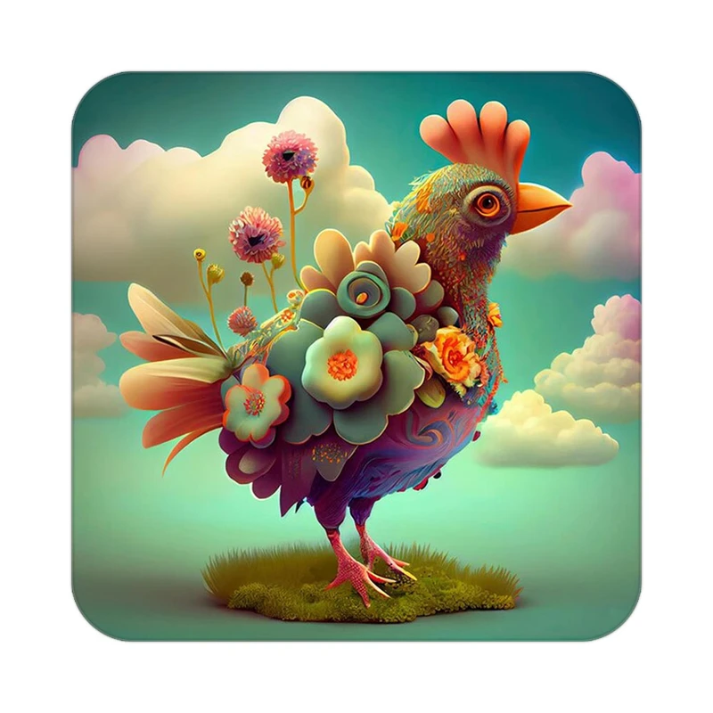 زیر لیوانی کاکتی طرح حیوانات رنگی مدل mp26316