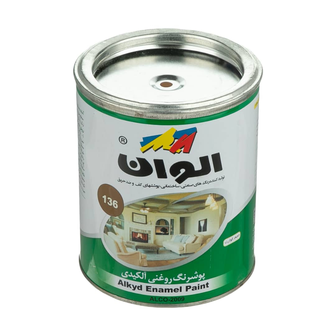 رنگ روغنی قهوه ای الوان مدل ALCO-2009 حجم 1000 میلی لیتر
