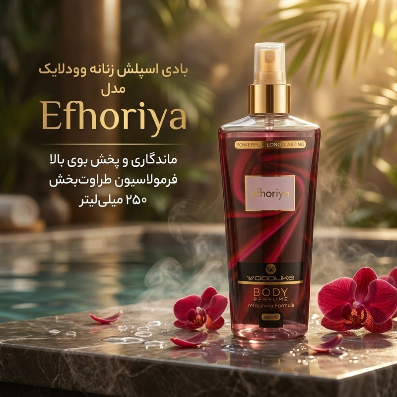 بادی اسپلش زنانه وودلایک مدل Efhoriya حجم 250 میلی لیتر
