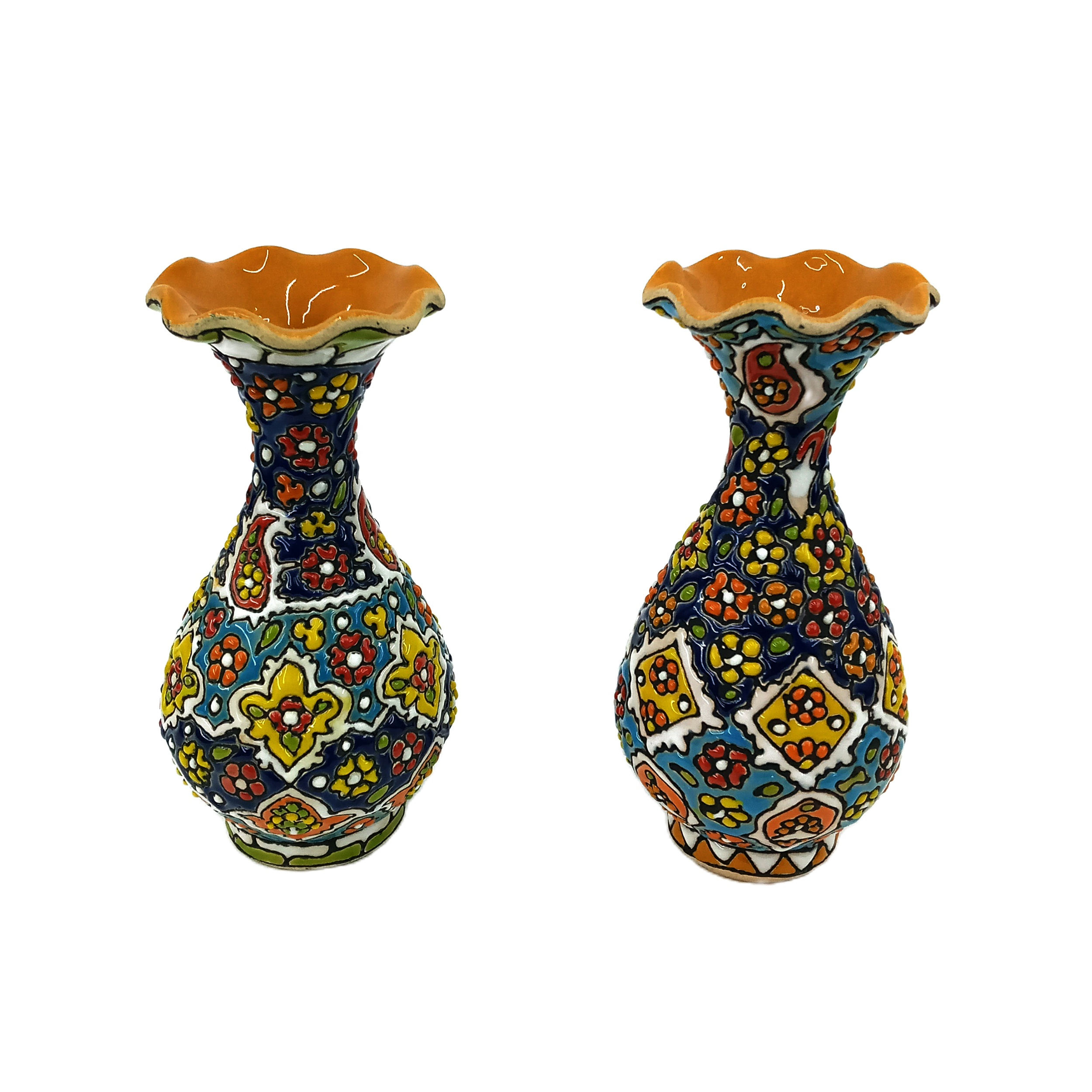 گلدان میناکاری سفالی مدل s22 بسته دوعددی