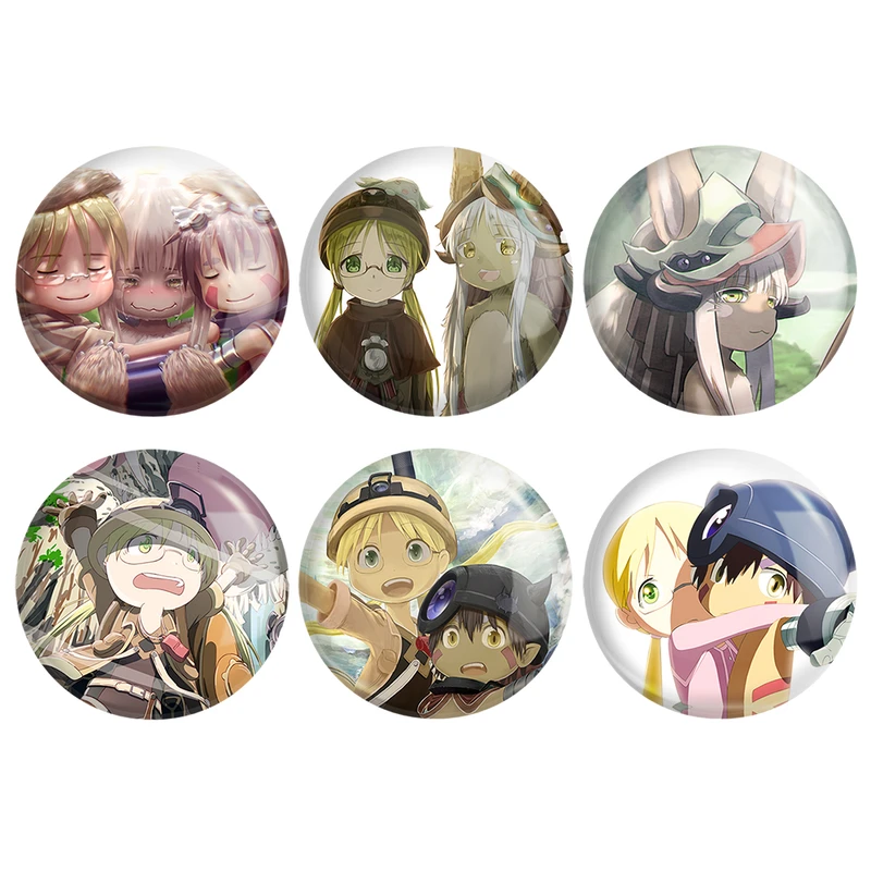 مگنت خندالو طرح انیمه ساخته شده در پرتگاه Made in Abyss کد 1530B مجموعه 6 عددی