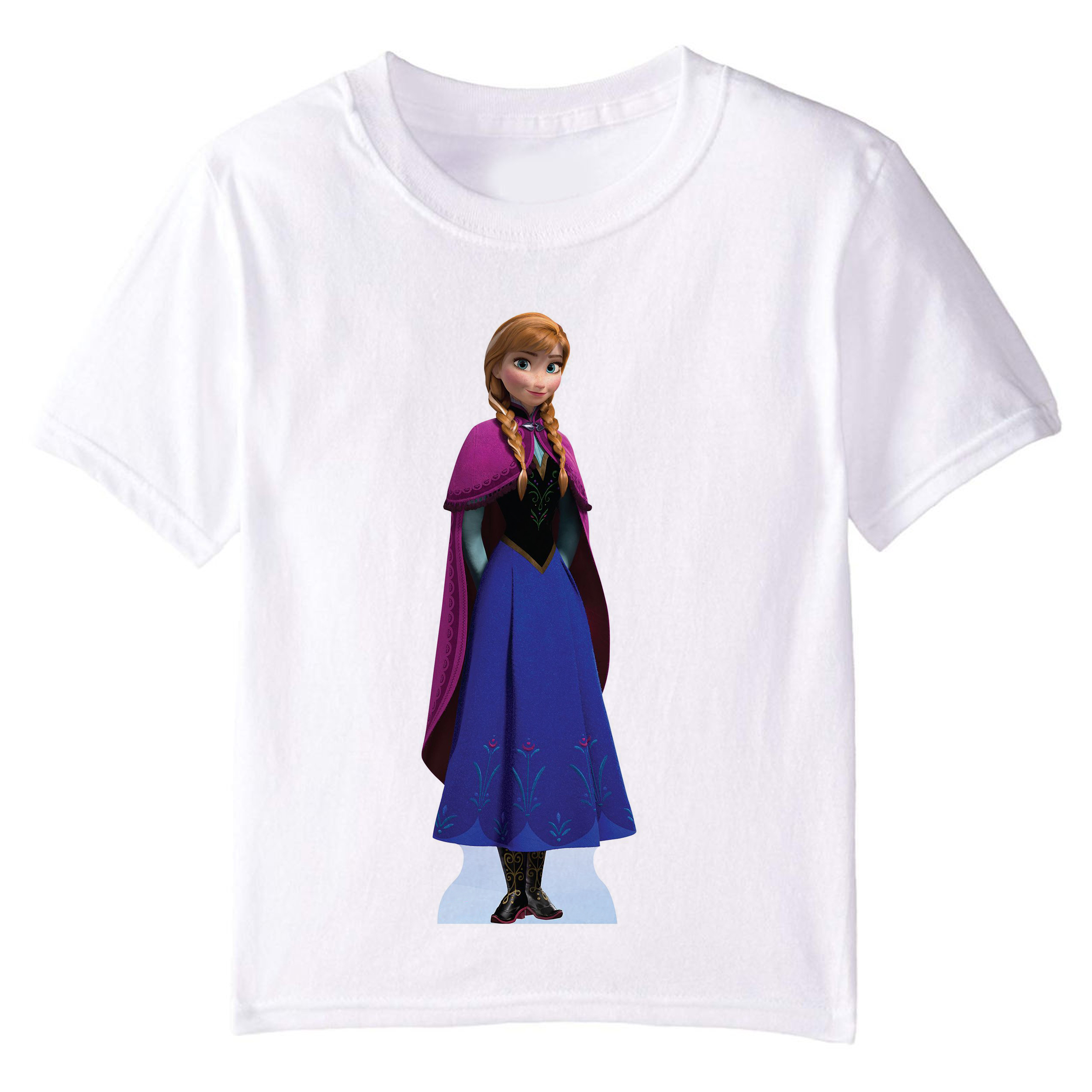 تی شرت آستین کوتاه بچگانه مدل فروزن آنا 001