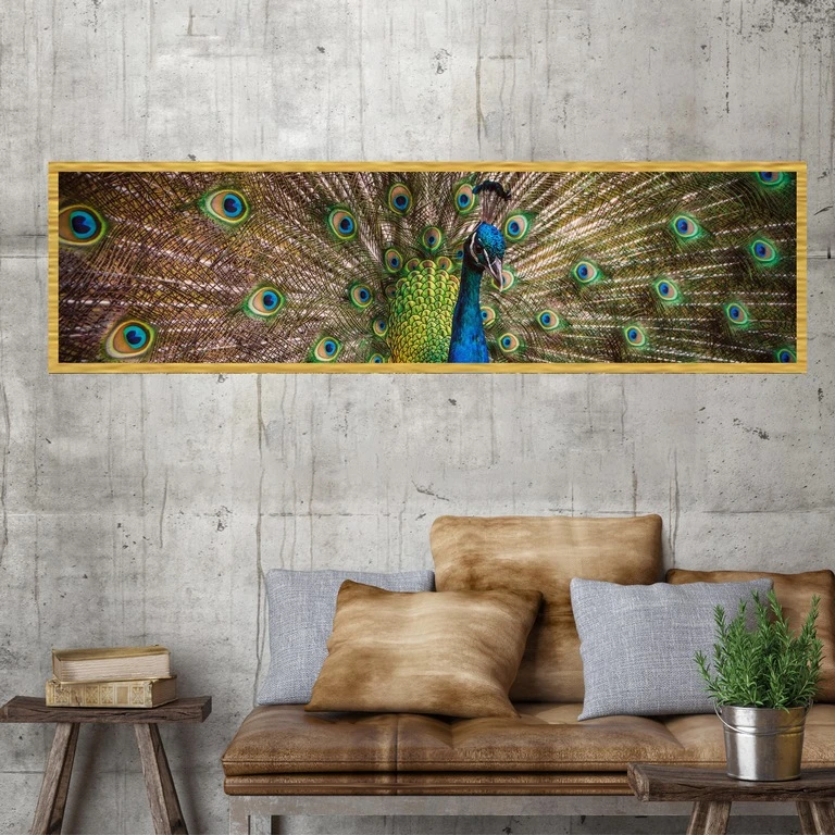 تابلو بکلیت طرح پرندگان طاووس مدل کشیده T-7335