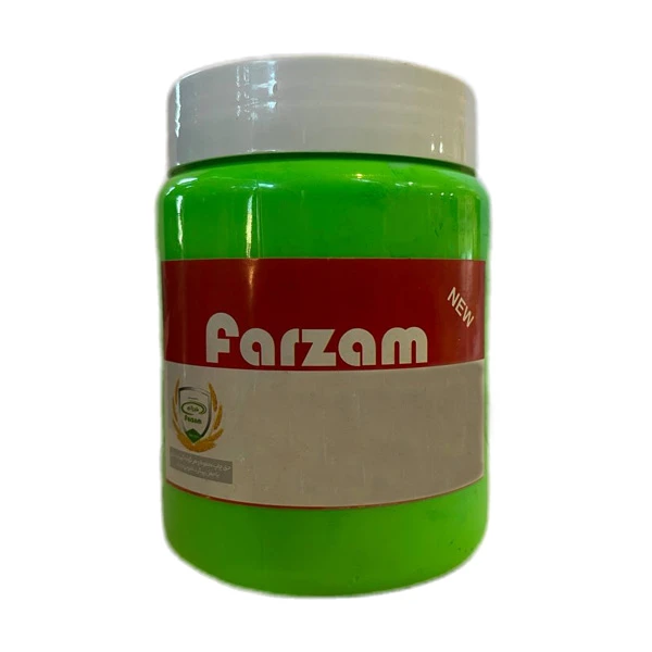 رنگ فلورسنت سبز فرزام کد 220 وزن نیم کیلوگرم