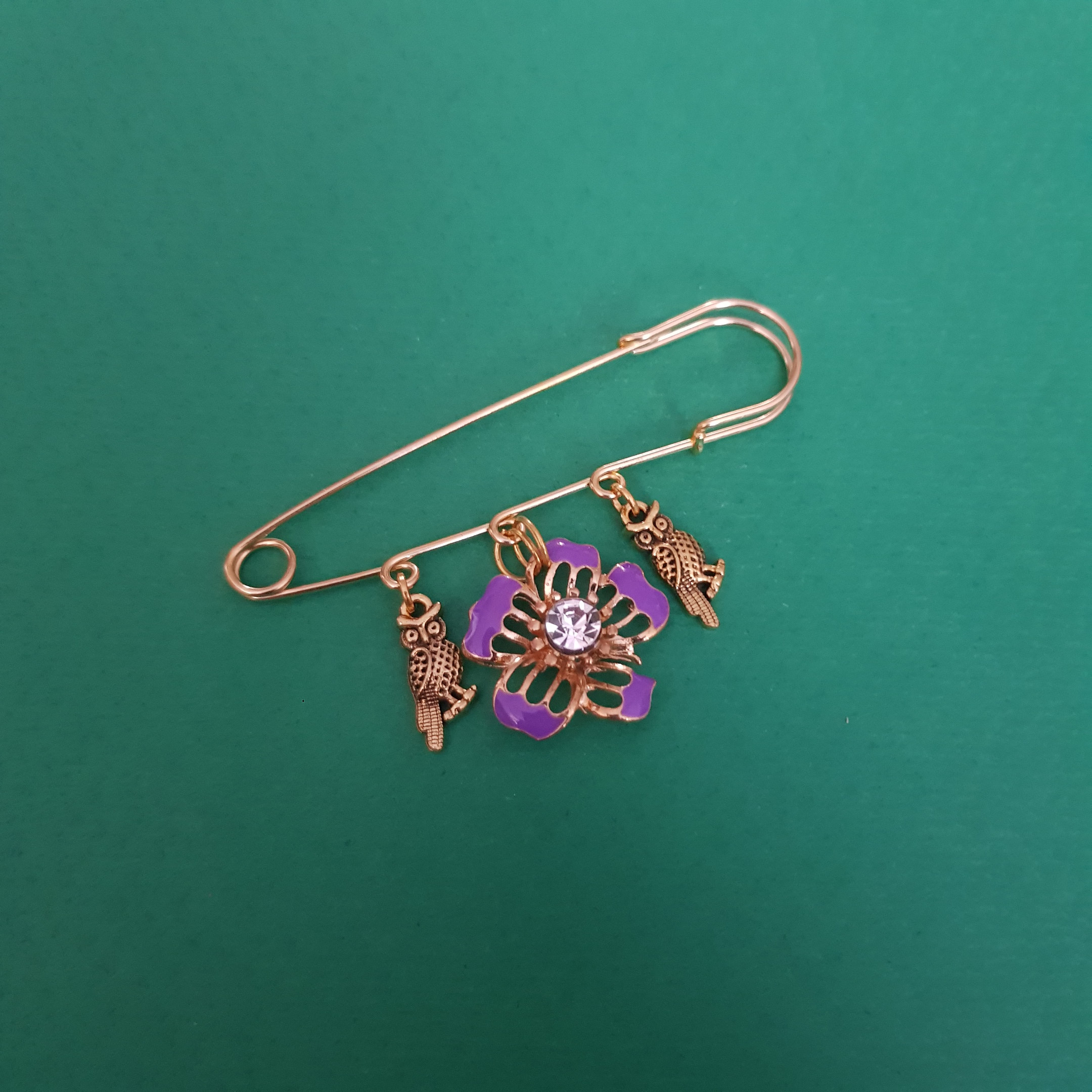 سنجاق سینه زنانه مدل جغد