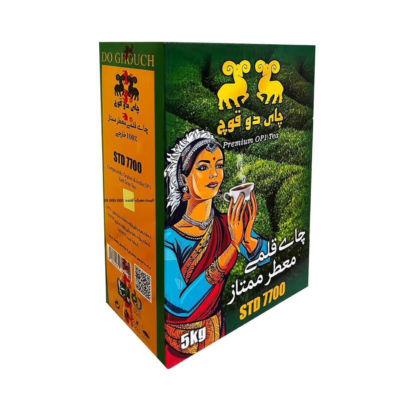 چای سیاه قلم معطر دو قوچ - 5 کیلوگرم
