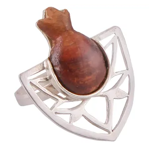 انگشتر نقره زنانه طرح انار کد 187022