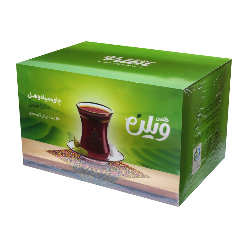 چای کیسه ای سیاه هل طبیعی گلدن ویلن بسته 20 عددی