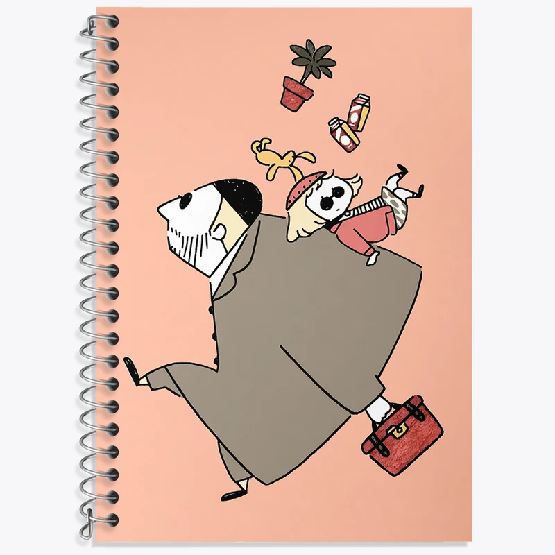 دفتر زبان 50 برگ خندالو مدل دو خط طرح لئون و ماتیلدا کد N5602