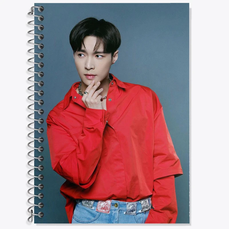 دفتر زبان 50 برگ خندالو مدل دو خط طرح لی گروه اکسو EXO کد 16794