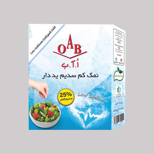 نمک کم سدیم ید دار اُ آ ب - 400 گرم