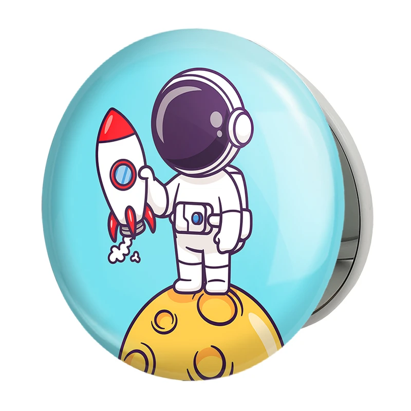 آینه جیبی خندالو طرح فضانورد مدل تاشو کد 25091 