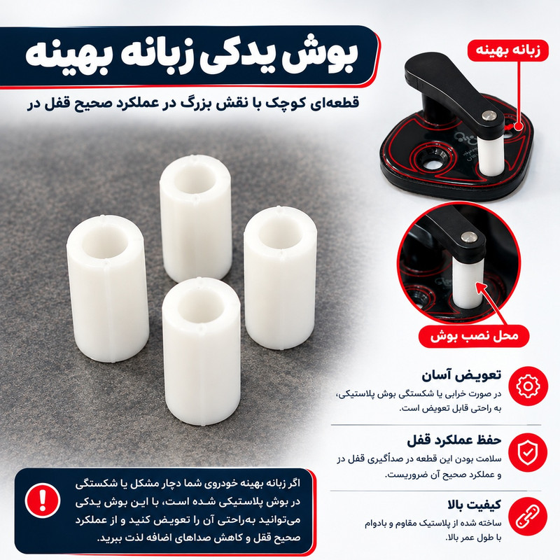 بوش پلاستیکی مدل orm مناسب برای دنا ، سمند و سورن پلاس مجموعه 4 عددی