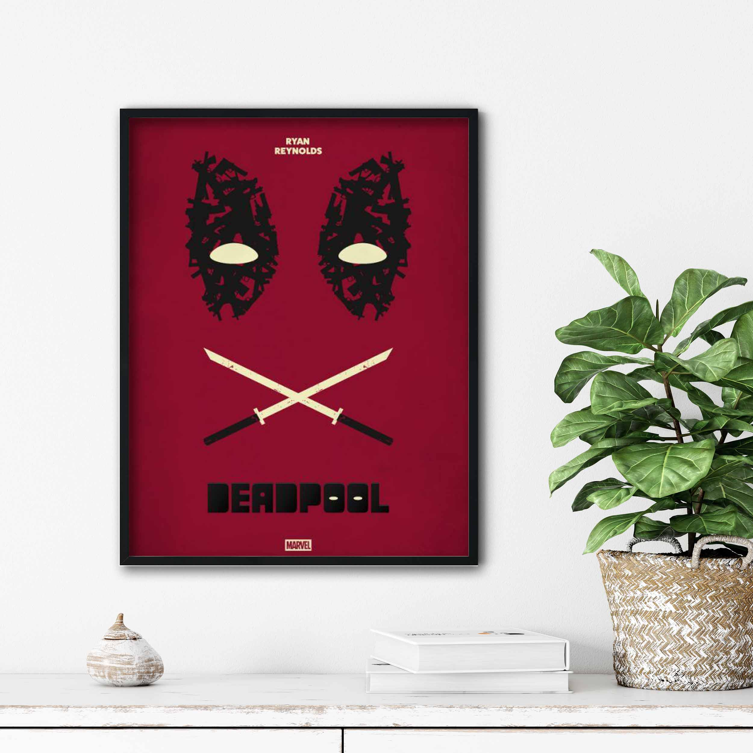 تابلو آتریسا طرح پوستر فیلم deadpool مدل ATm156