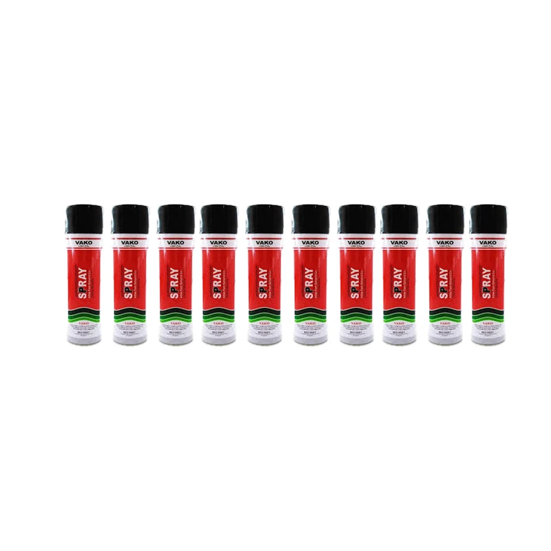 اسپری رنگ مشکی براق واکو  مدل BK-0012 حجم 300 میلی لیتر مجموعه 12 عددی