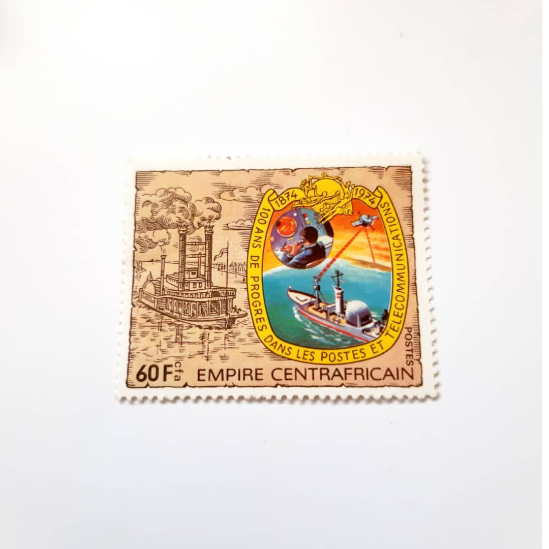 تمبر یادگاری مدل پست مخابره ای کد 1874