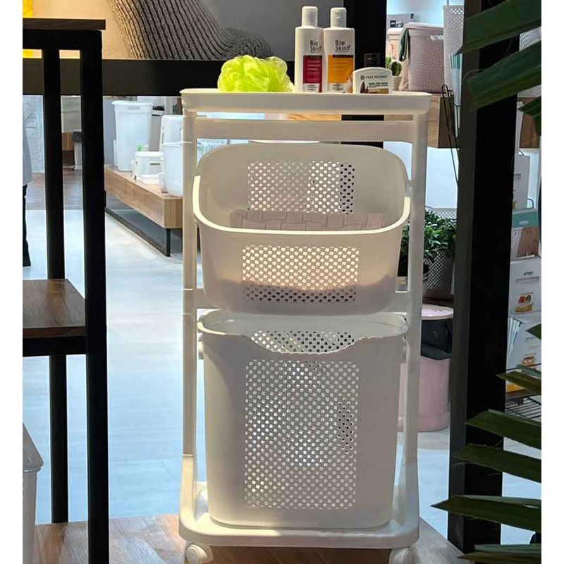سبد رخت چرک لیمون مدل 2 طبقه کد RM48