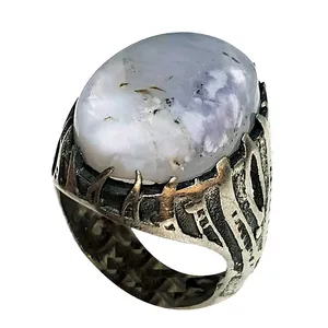 انگشتر نقره مردانه مدل آراگونیت سریلانکایی ASS8