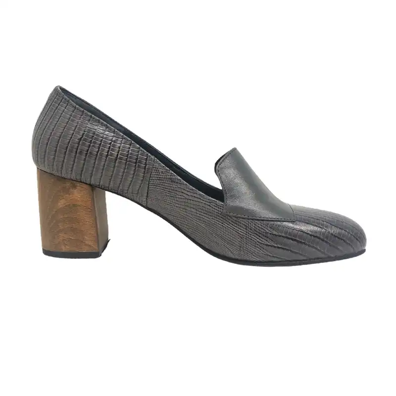 کفش زنانه سرزمین چرم مدل 1705 رنگ طوسی