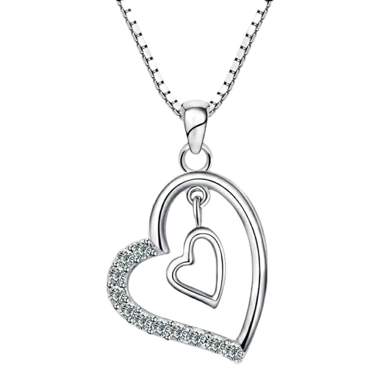 گردنبند نقره زنانه مدل Heart-748