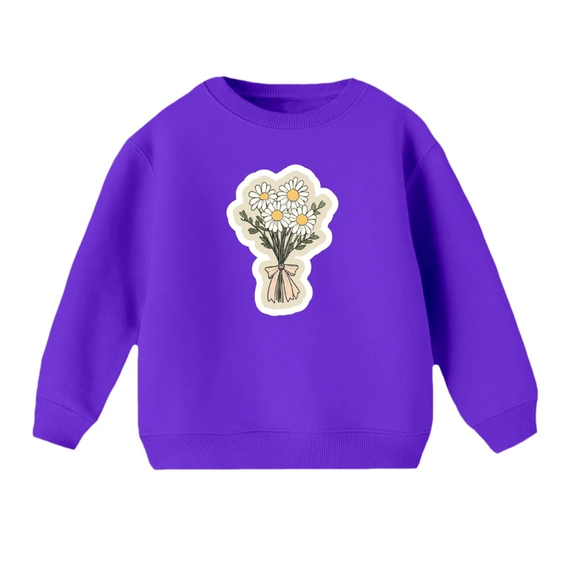 سویشرت بچگانه مدل گل فانتزی کد 03